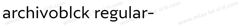 archivoblck regular字体转换